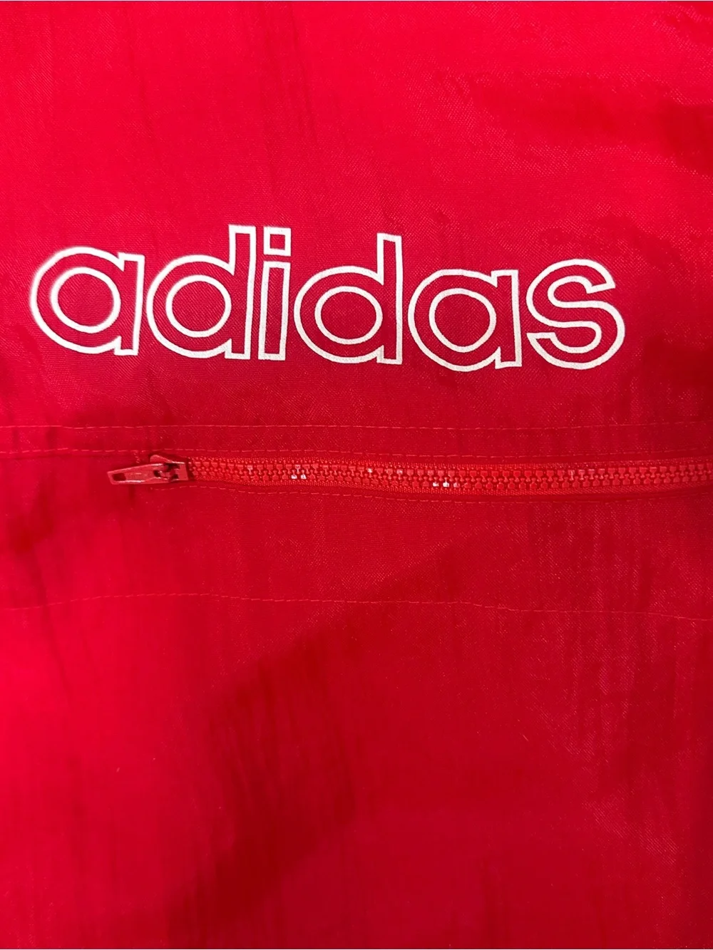 Vintage 90s Addidas Men’s Puffy Windbreaker Hooded XL Trefoil 3 stripe